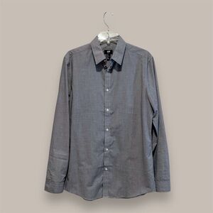 H&M Grey Button-Up Shirt
